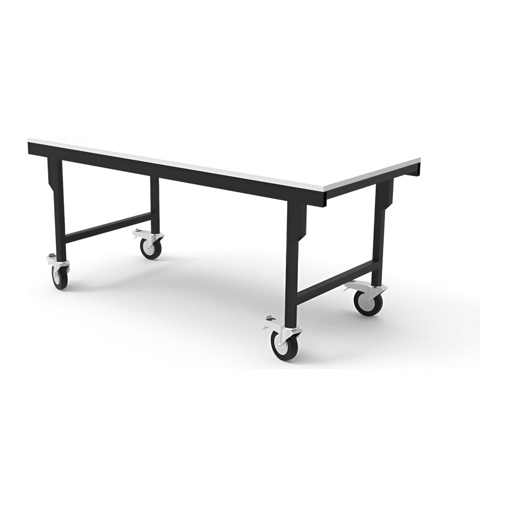 Mesón De Trabajo Reforzado Pro Con Ruedas 200x90cm