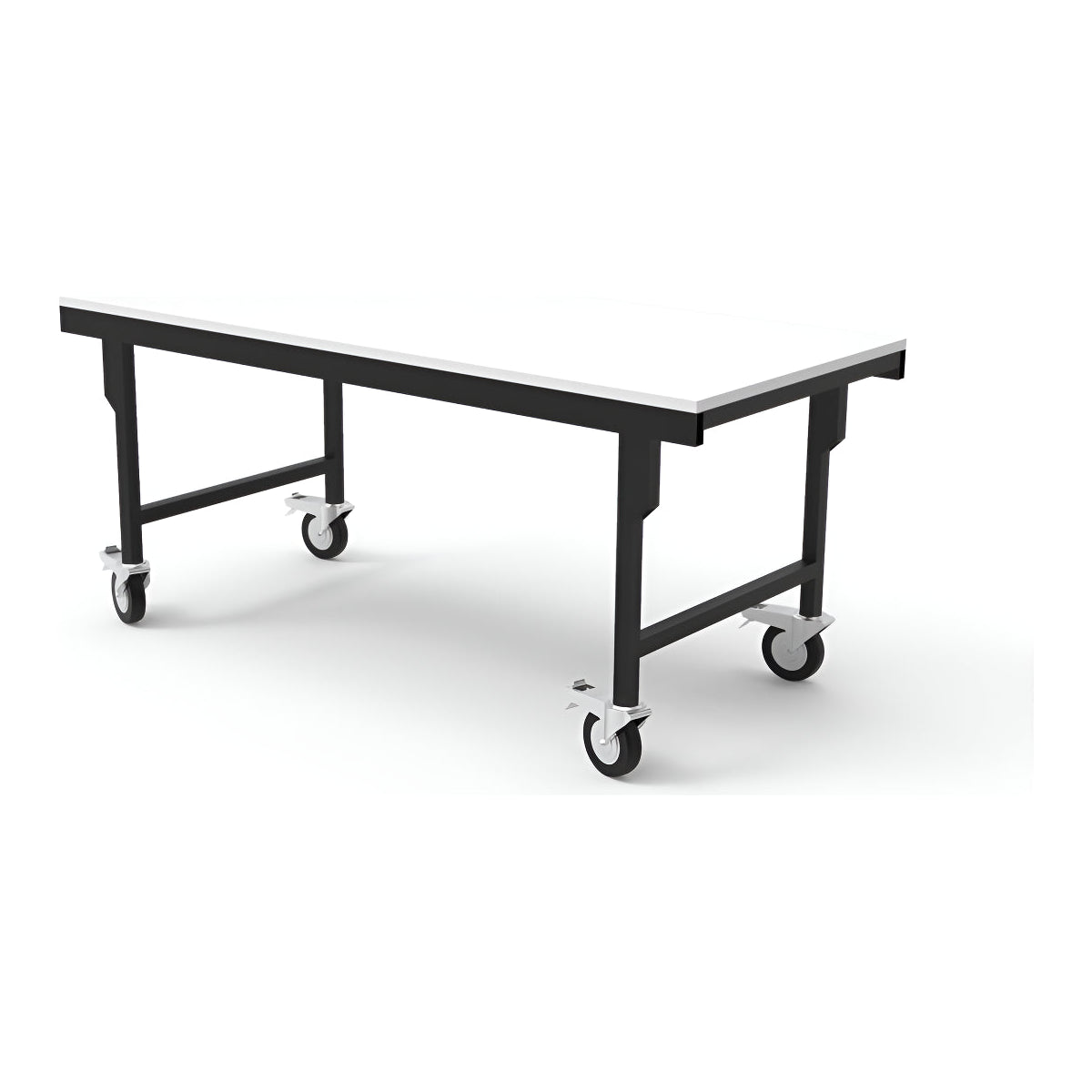 Mesón De Trabajo Reforzado Pro Con Ruedas 200x90cm