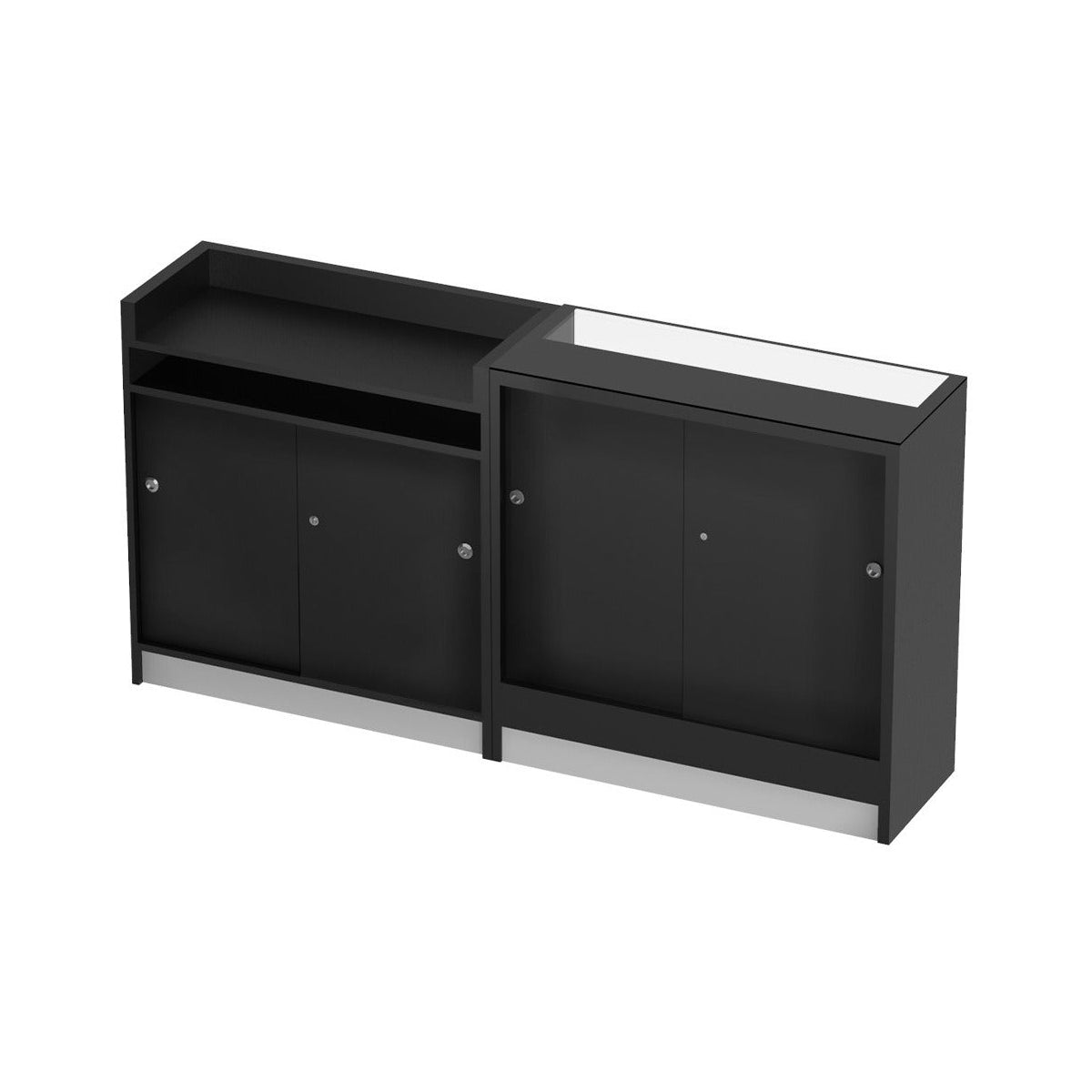 Vitrina Mostrador + Mueble De Caja 212x43x106cm