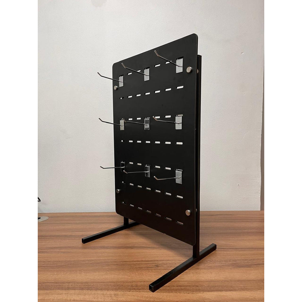 Exhibidor Ranurado  Melaminico 40x60 + 9 Gancheras De 10 Cm