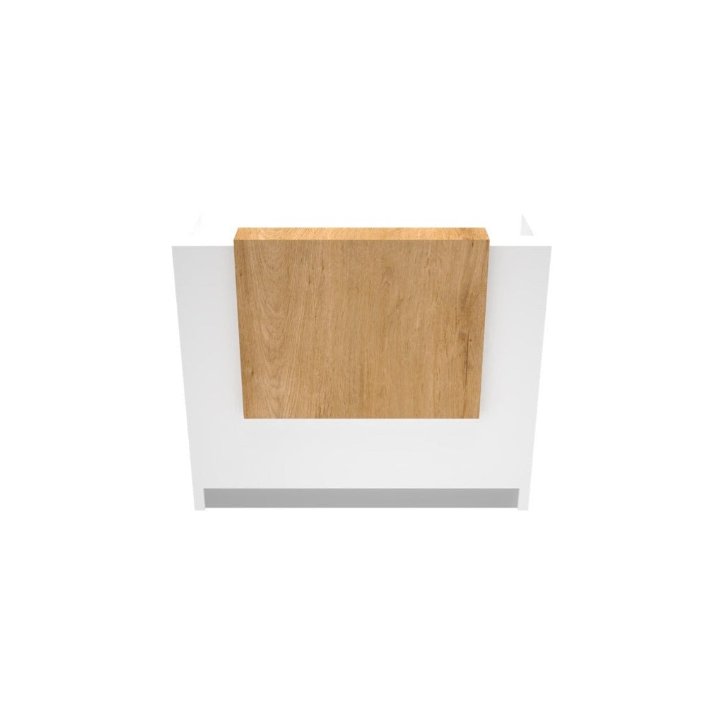 Mesón De Recepción Cerrado Con Mueble De Apoyo 136x46x112cm
