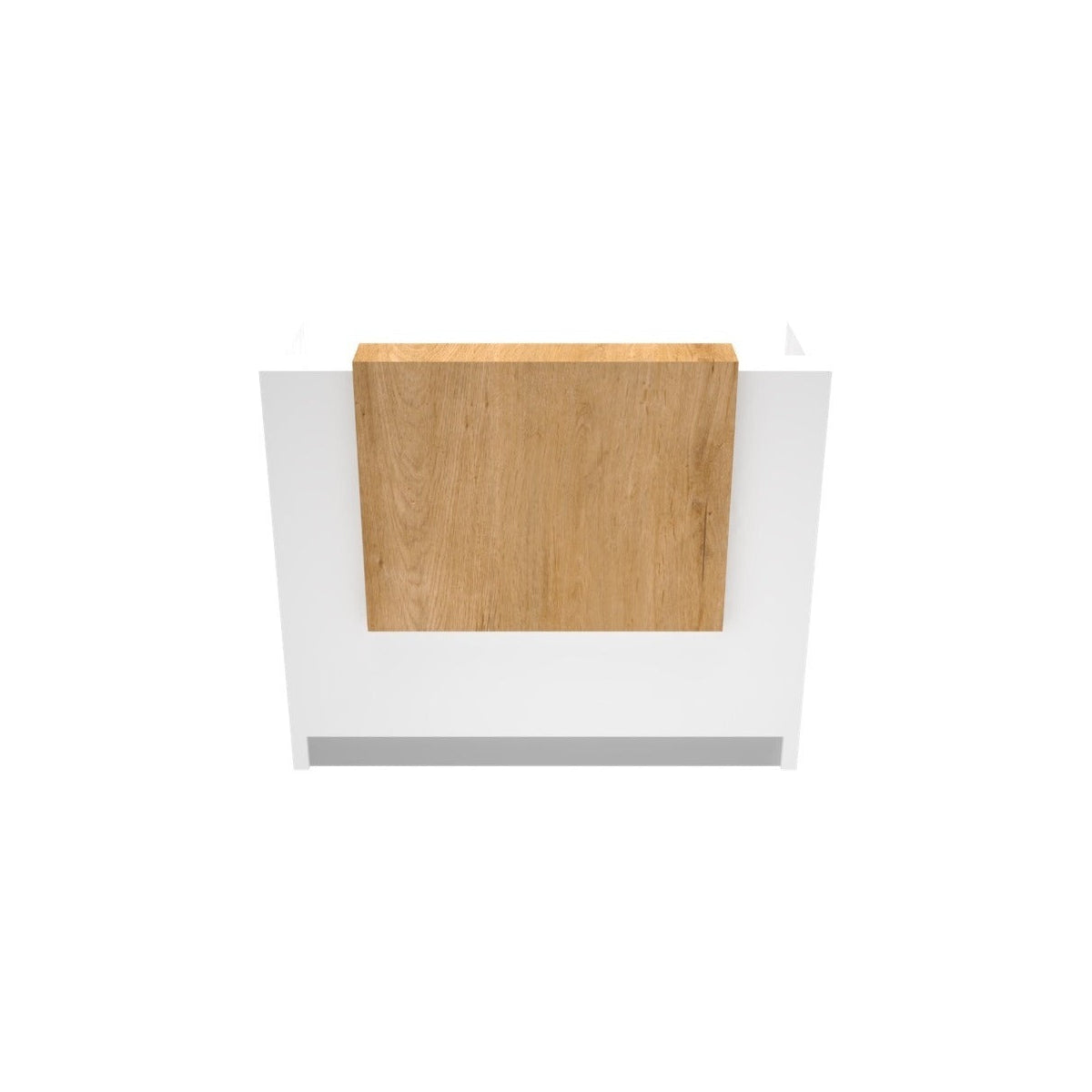 Mesón De Recepción Cerrado Con Mueble De Apoyo 136x46x112cm