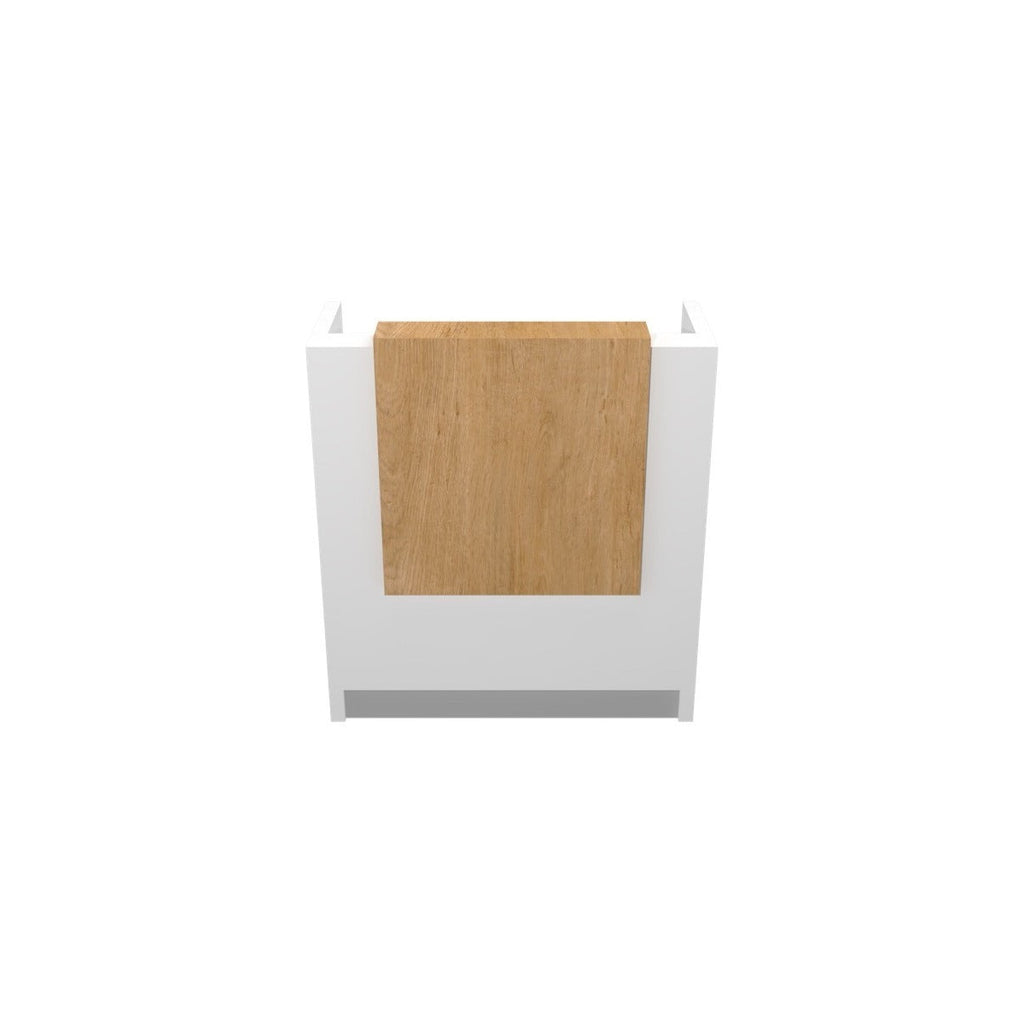 Mesón De Recepción Cerrado Con Mueble De Apoyo 106x46x112cm