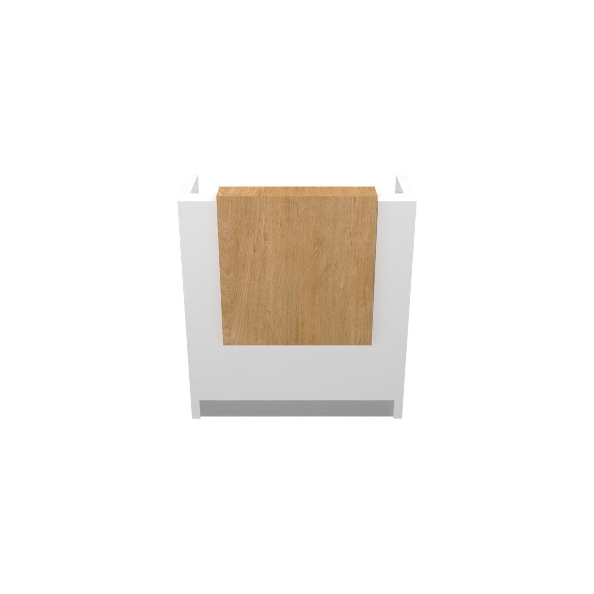 Mesón De Recepción Cerrado Con Mueble De Apoyo 106x46x112cm
