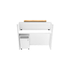 Mesón De Recepción Cerrado Con Mueble De Apoyo 136x46x112cm