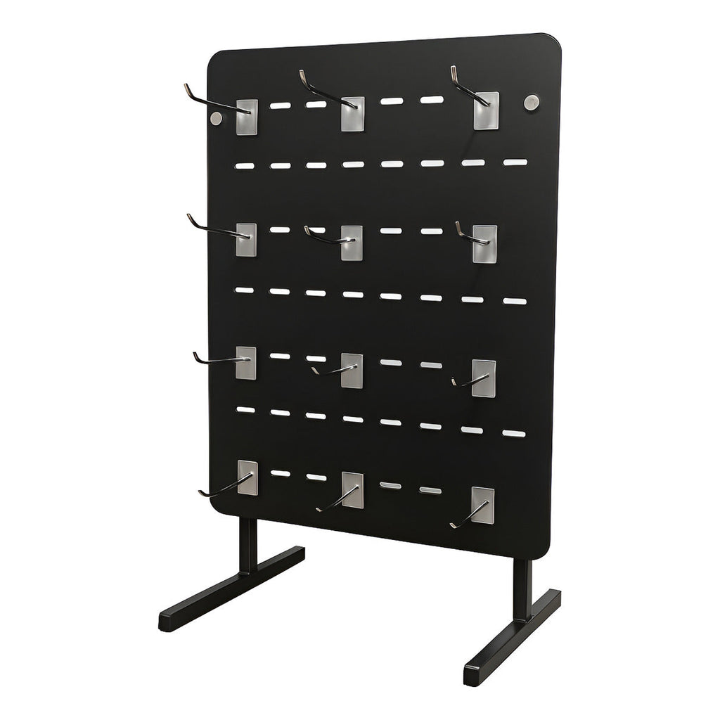 Exhibidor Ranurado  Melaminico 40x60 + 9 Gancheras De 10 Cm