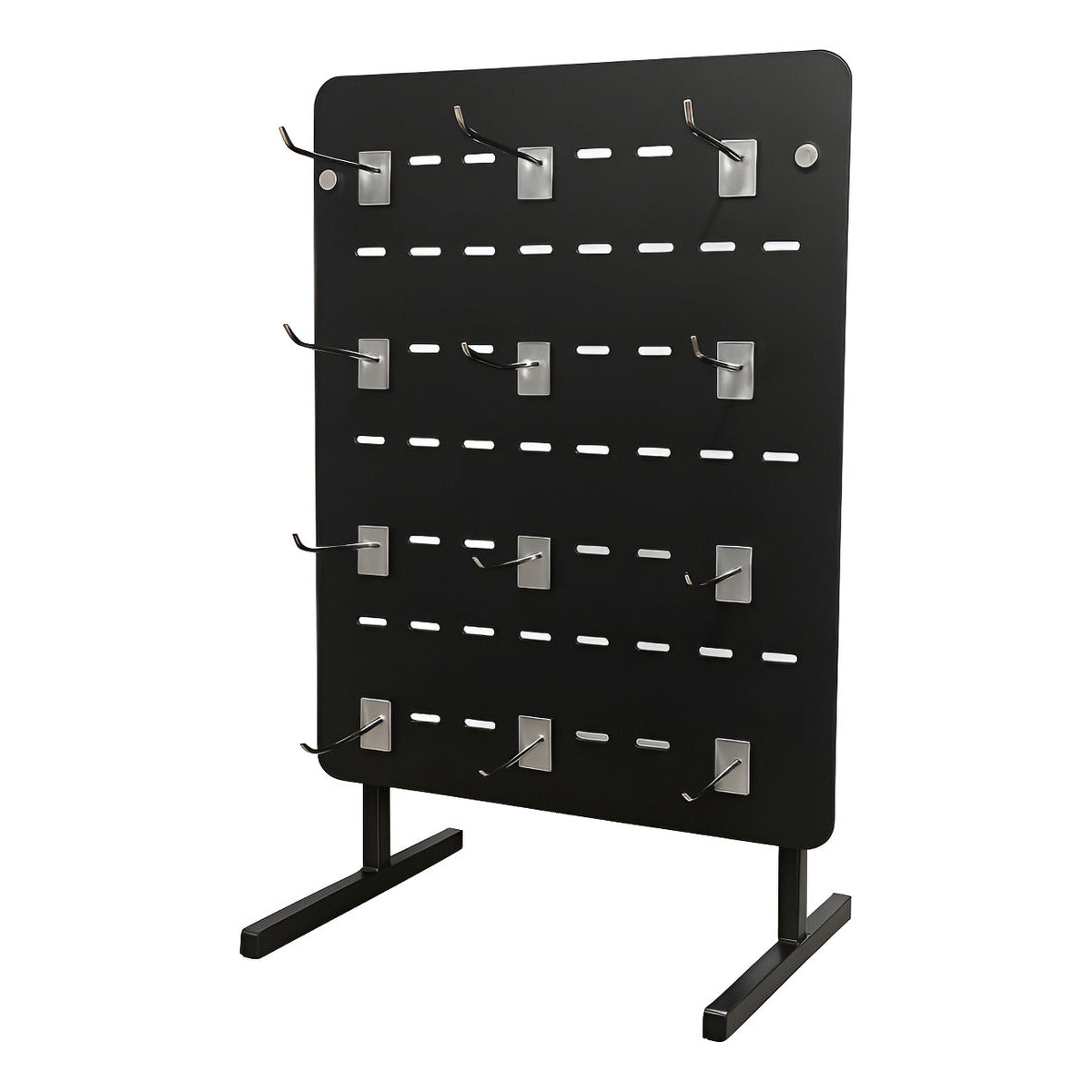 Exhibidor Ranurado  Melaminico 40x60 + 9 Gancheras De 10 Cm