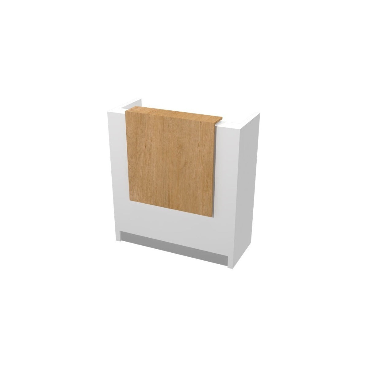 Mesón De Recepción Cerrado Con Mueble De Apoyo 106x46x112cm