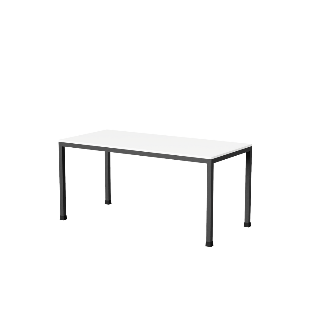 Escritorio Mesa Trabajo Con Base Metálica 160x75x74cm Blanco