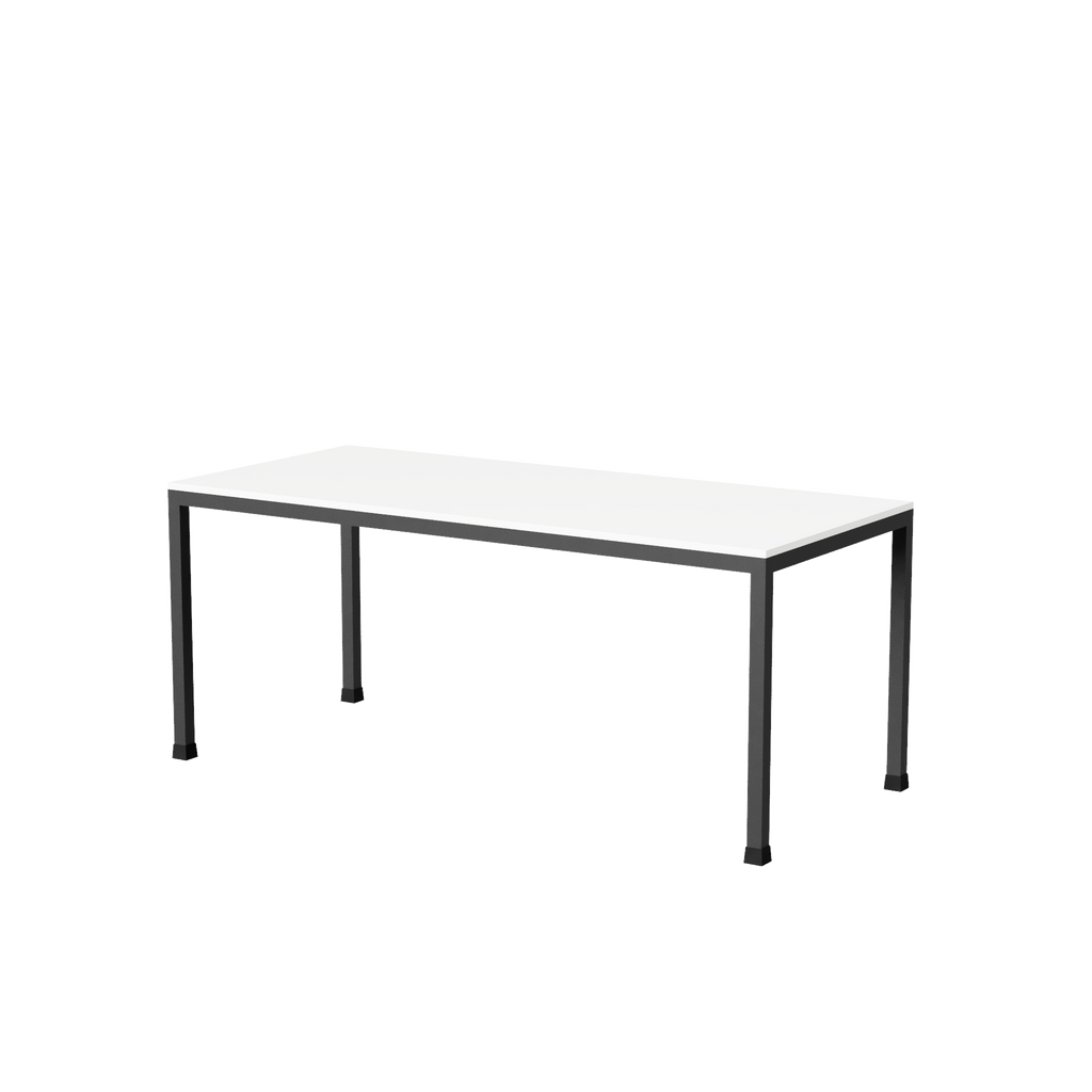 Escritorio Mesa Trabajo Con Base Metálica 180x80x74cm Blanco