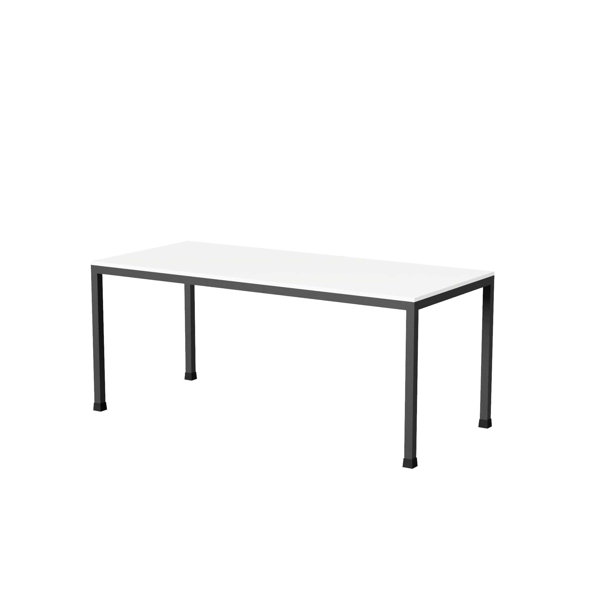 Escritorio Mesa Trabajo Con Base Metálica 180x80x74cm Blanco