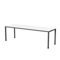Escritorio Mesa Trabajo Con Base Metálica 240x75x74cm Blanco