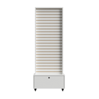 Exhibidor De Dos Caras Panel Ranurado Con Bodega 60x40x187,5