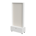 Exhibidor De Dos Caras Panel Ranurado Con Bodega 80x40x187,5