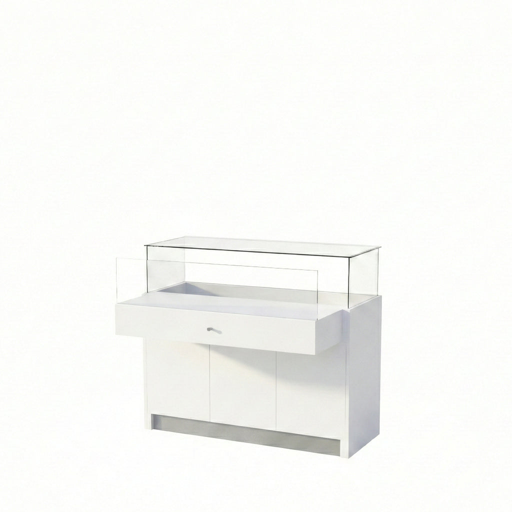 Vitrina Mostrador Cúpula Con Bodega 126x43x110cm