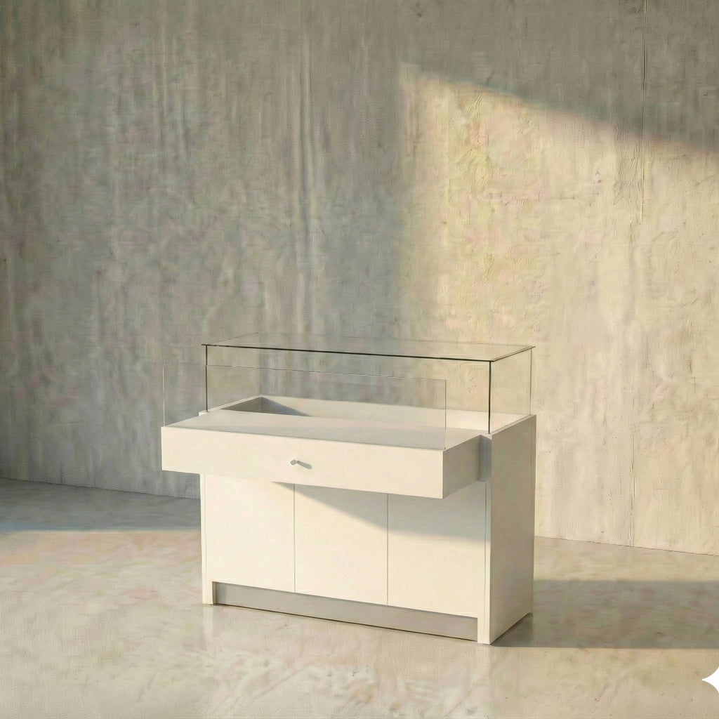 Vitrina Mostrador Cúpula Con Bodega 126x43x110cm