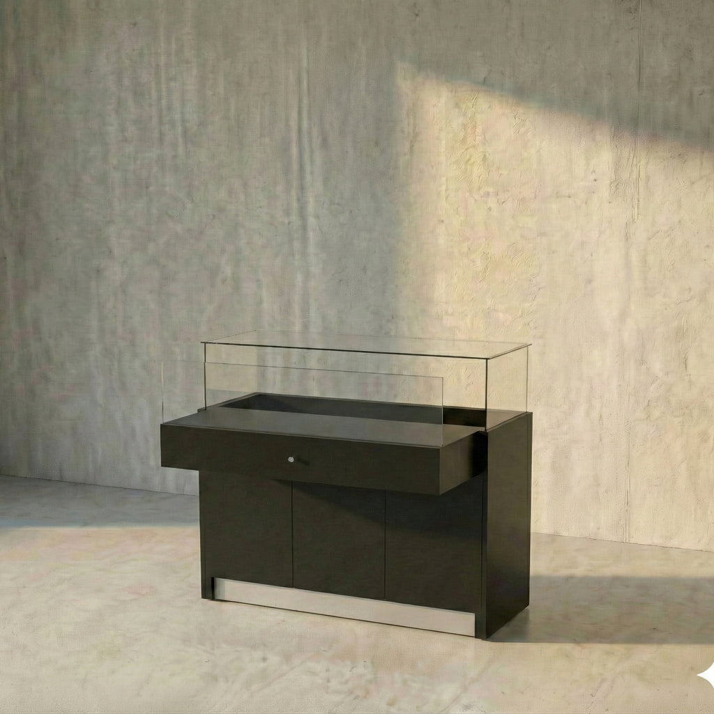 Vitrina Mostrador Cúpula Con Bodega 126x43x110cm