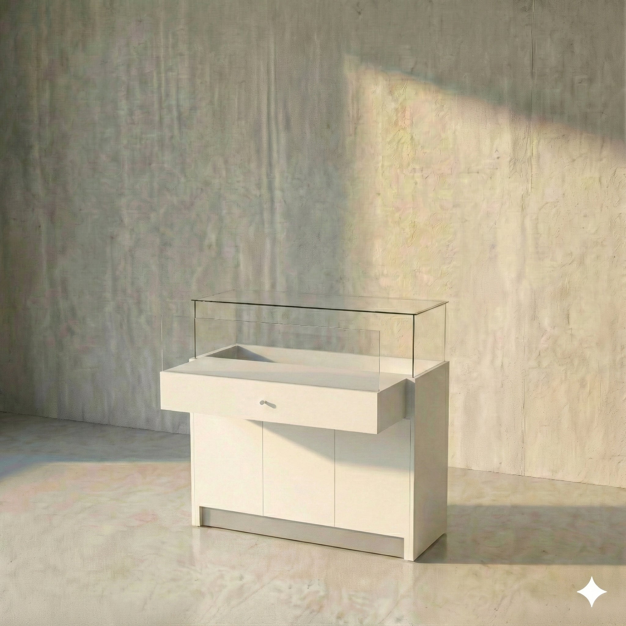 Vitrina Mostrador Cúpula Con Bodega 106x43x110cm