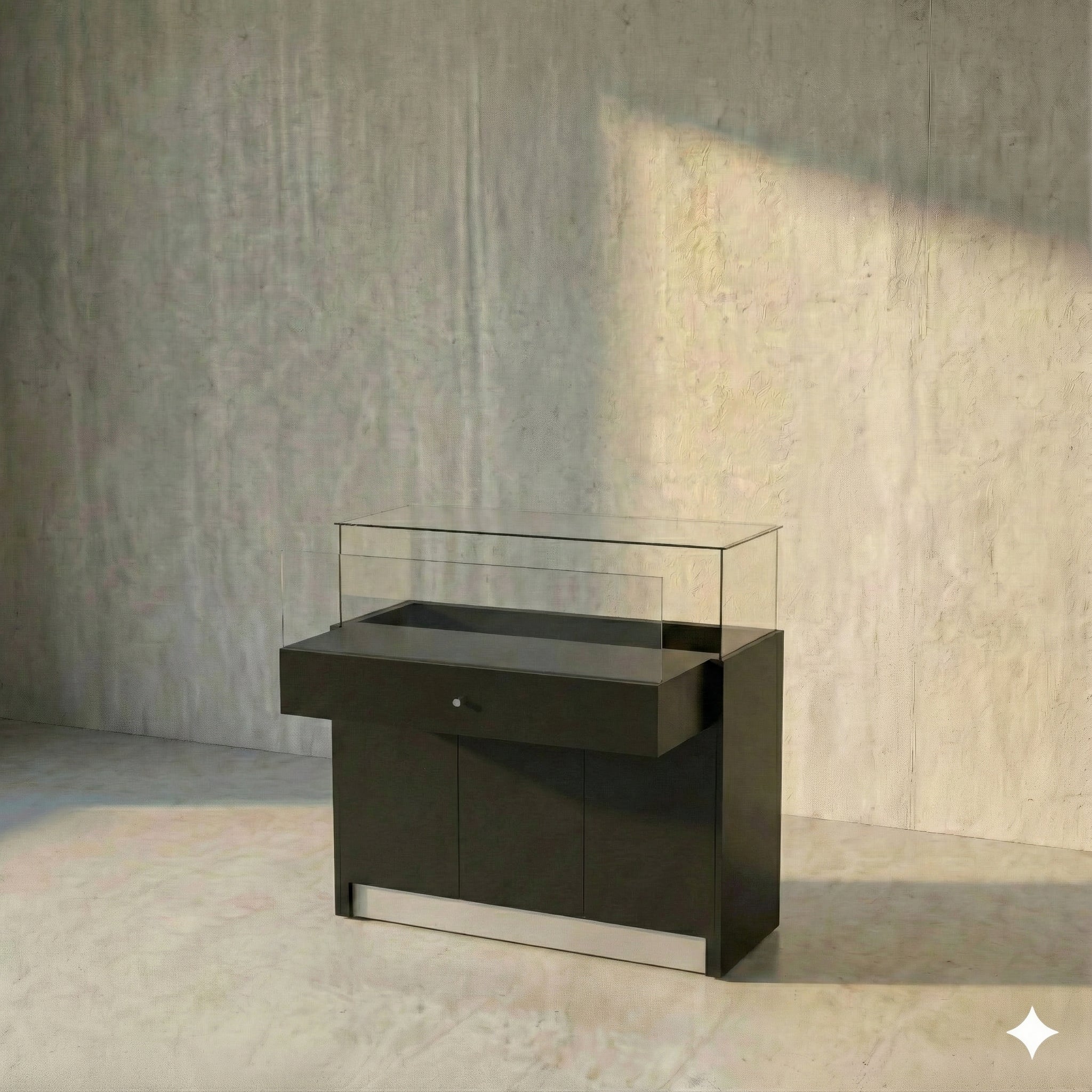 Vitrina Mostrador Cúpula Con Bodega 106x43x110cm