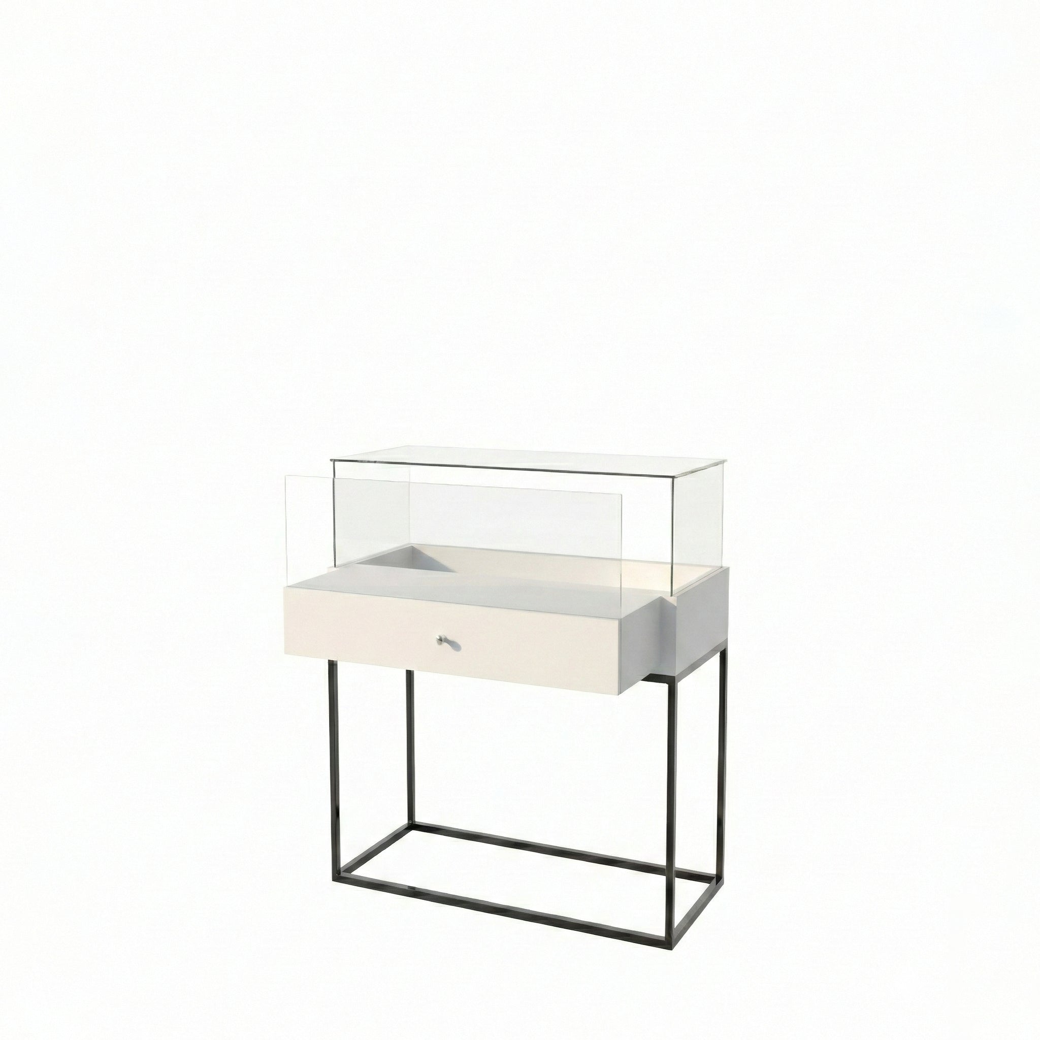 Vitrina Mostrador Cúpula Con Base Metálica 106x43x110cm