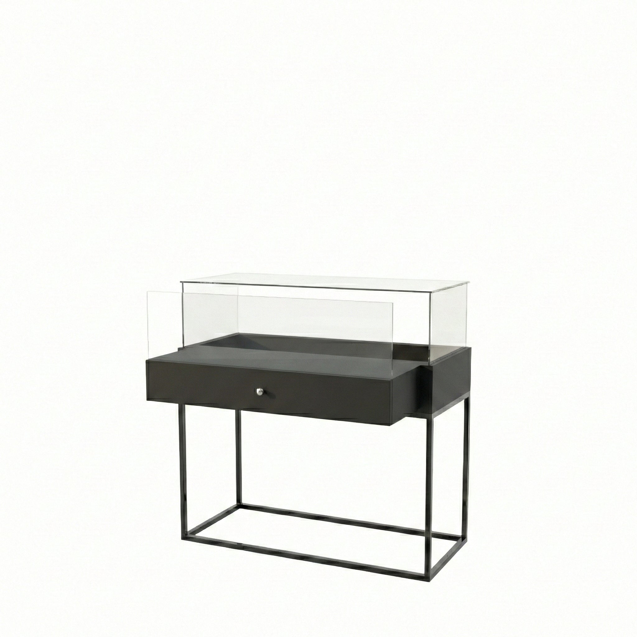 Vitrina Mostrador Cúpula Con Base Metálica 126x43x110cm