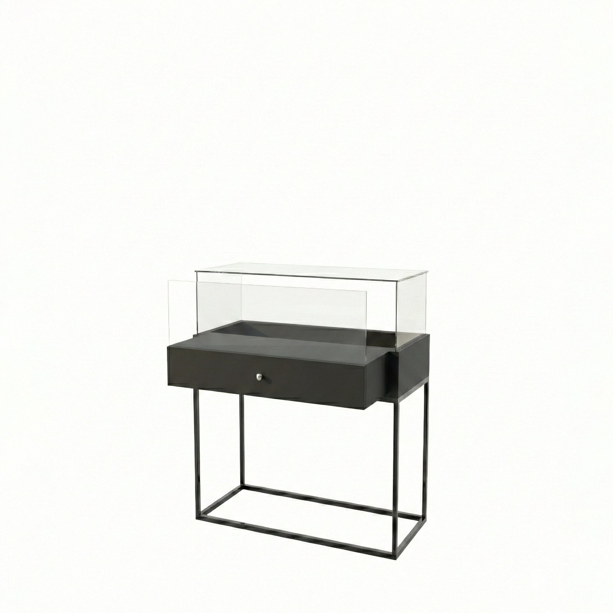 Vitrina Mostrador Cúpula Con Base Metálica 106x43x110cm