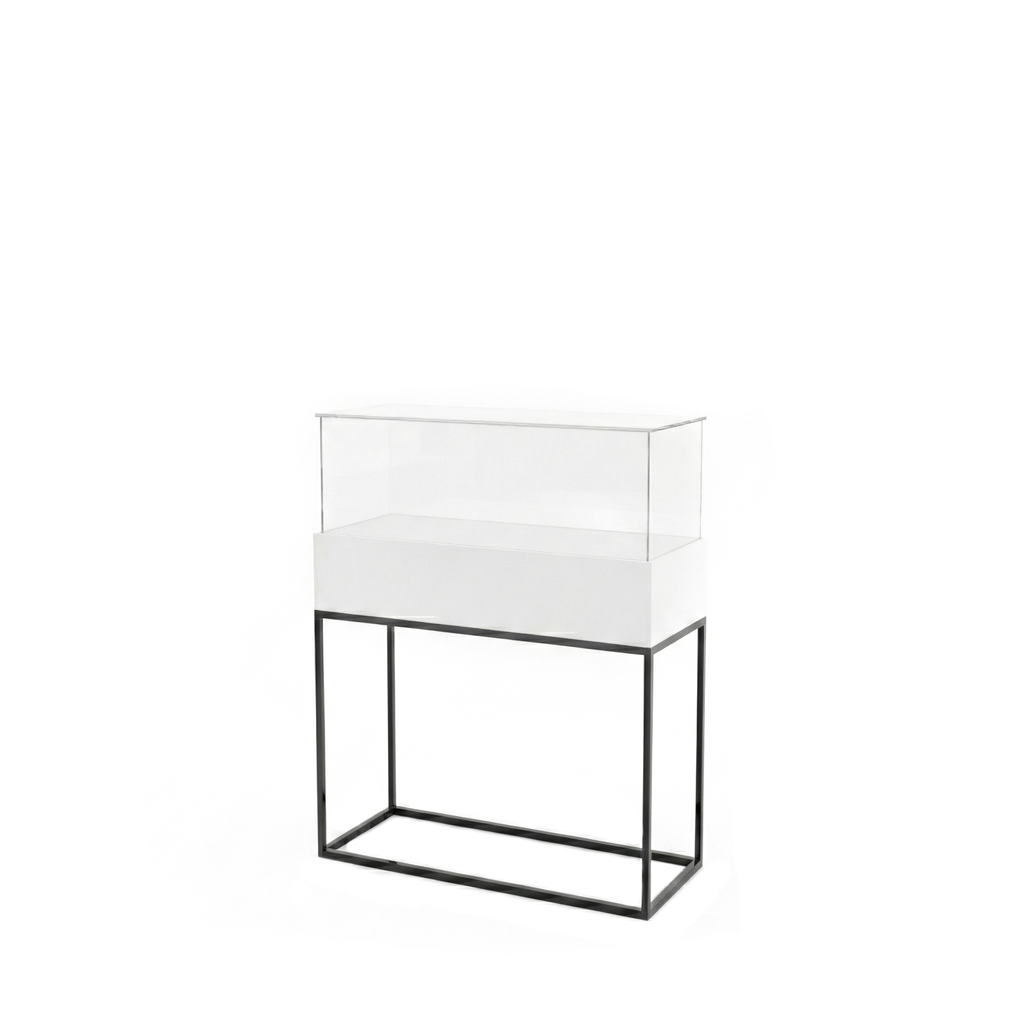 Vitrina Mostrador Cúpula Con Base Metálica 106x43x110cm