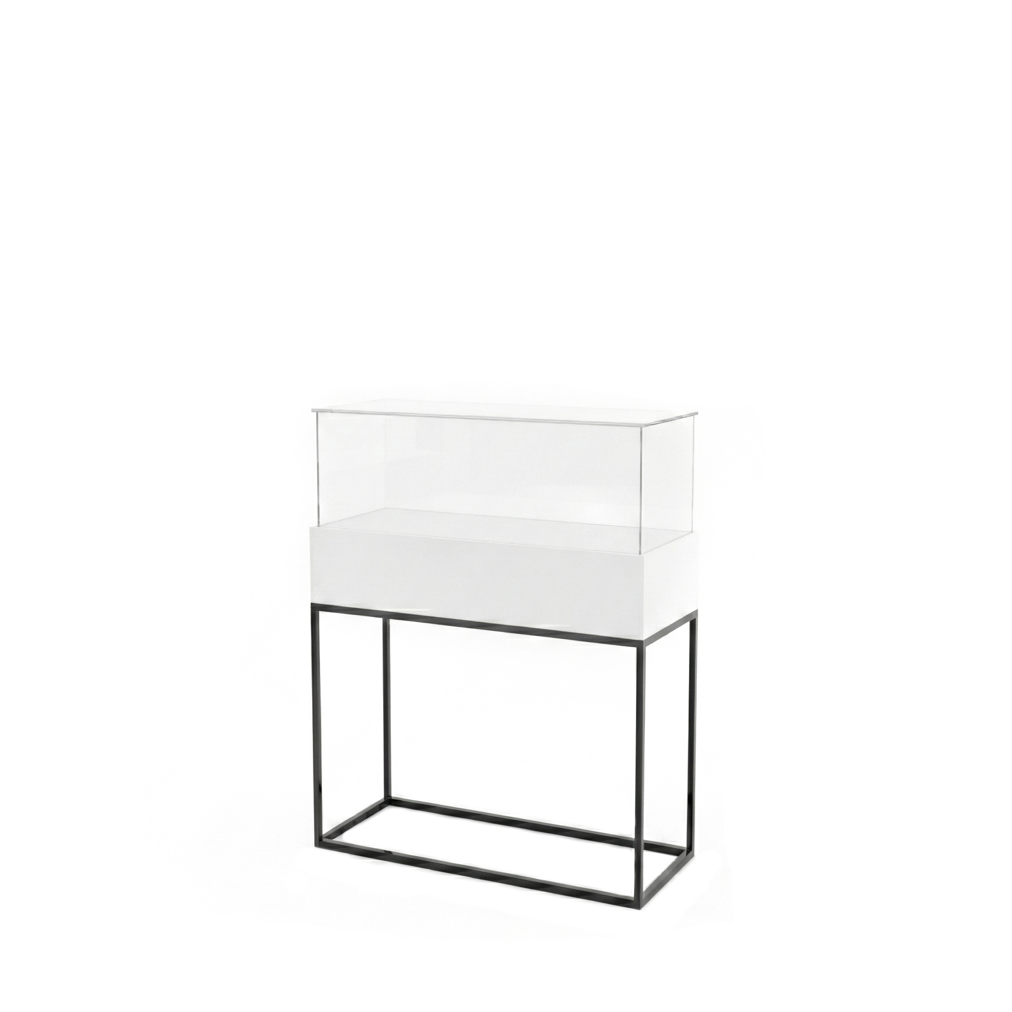 Vitrina Mostrador Cúpula Con Base Metálica 106x43x110cm