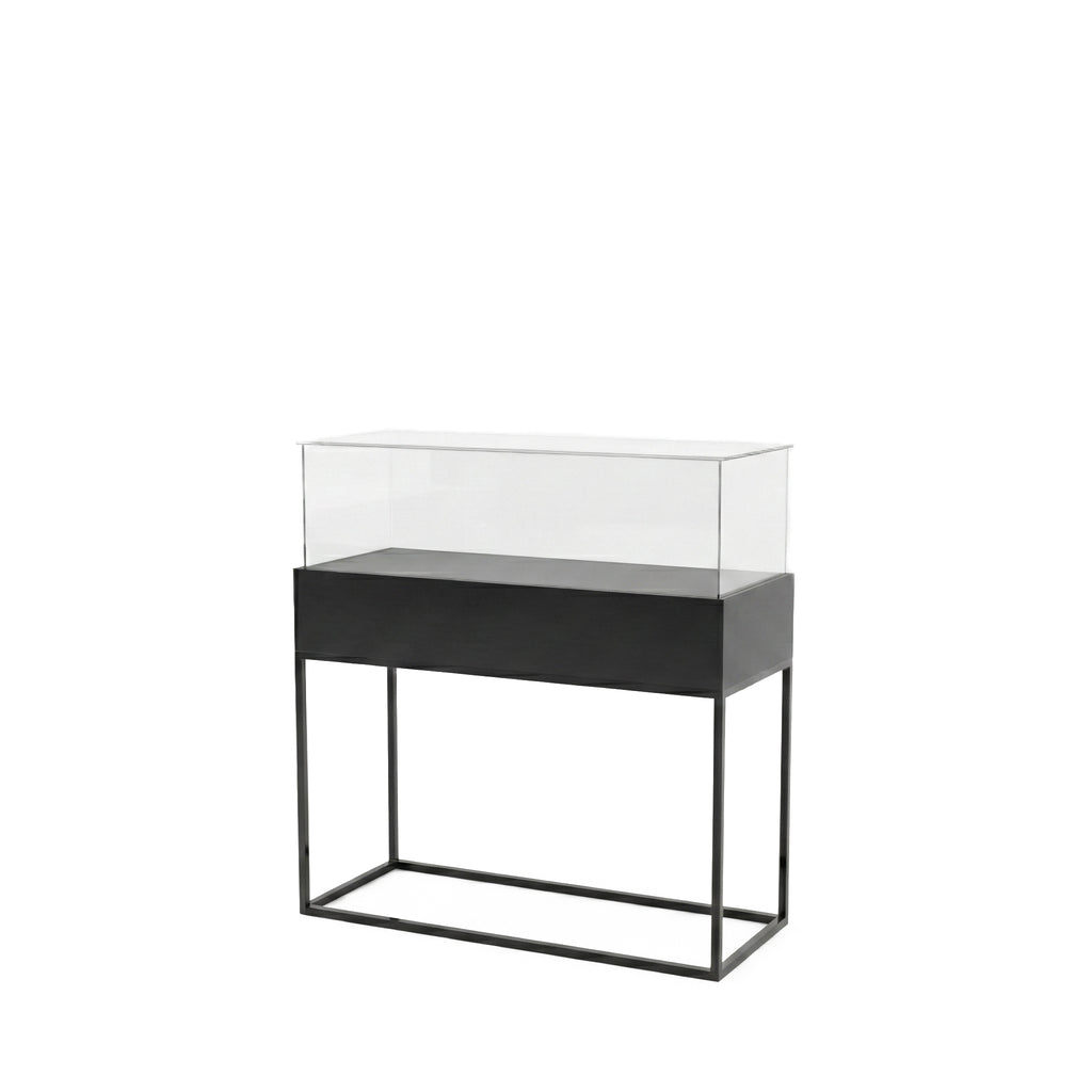 Vitrina Mostrador Cúpula Con Base Metálica 126x43x110cm