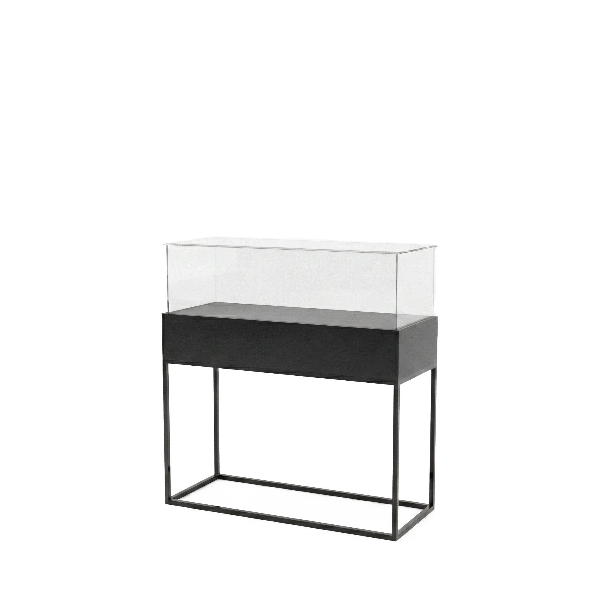 Vitrina Mostrador Cúpula Con Base Metálica 126x43x110cm