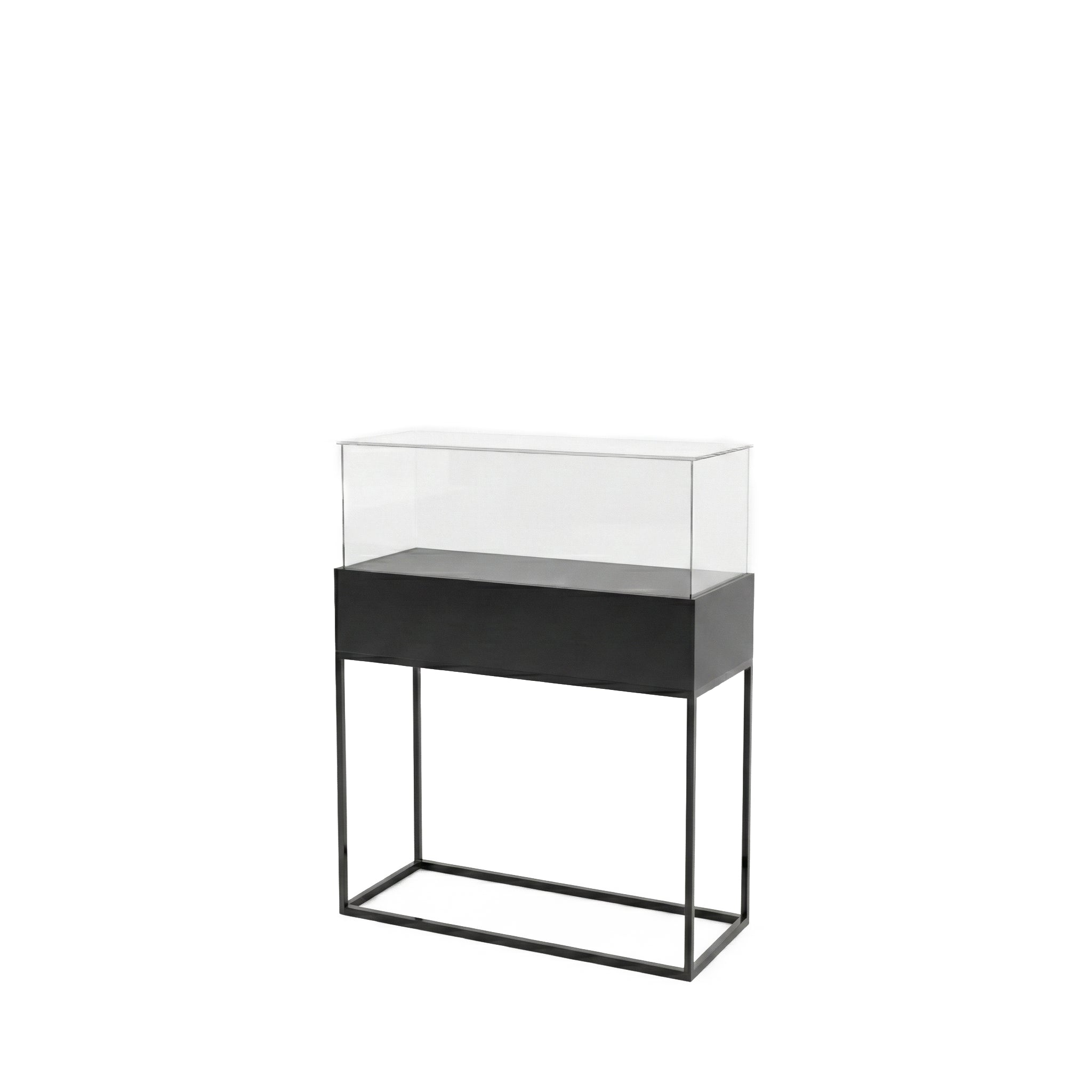 Vitrina Mostrador Cúpula Con Base Metálica 106x43x110cm