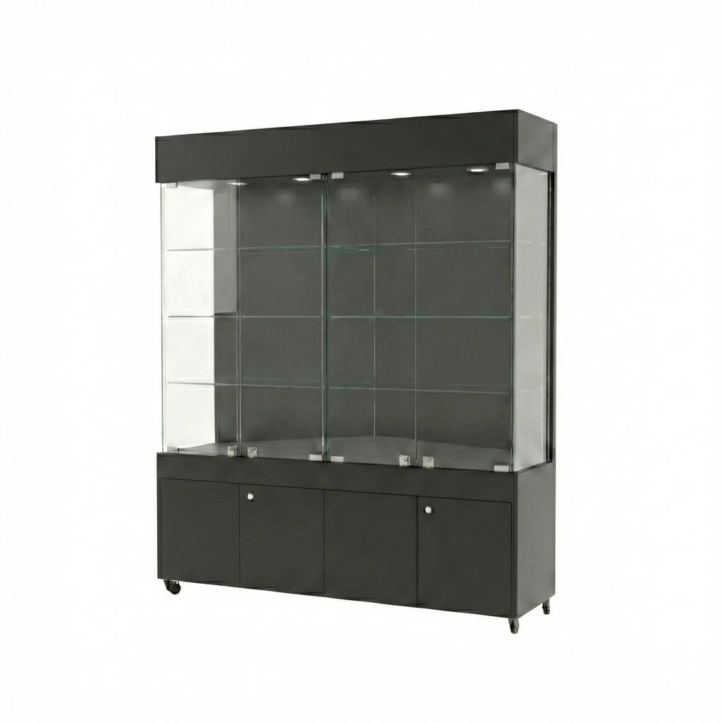 Vitrina Con Repisas Y Bodega Para Exhibición 150x40x196cm