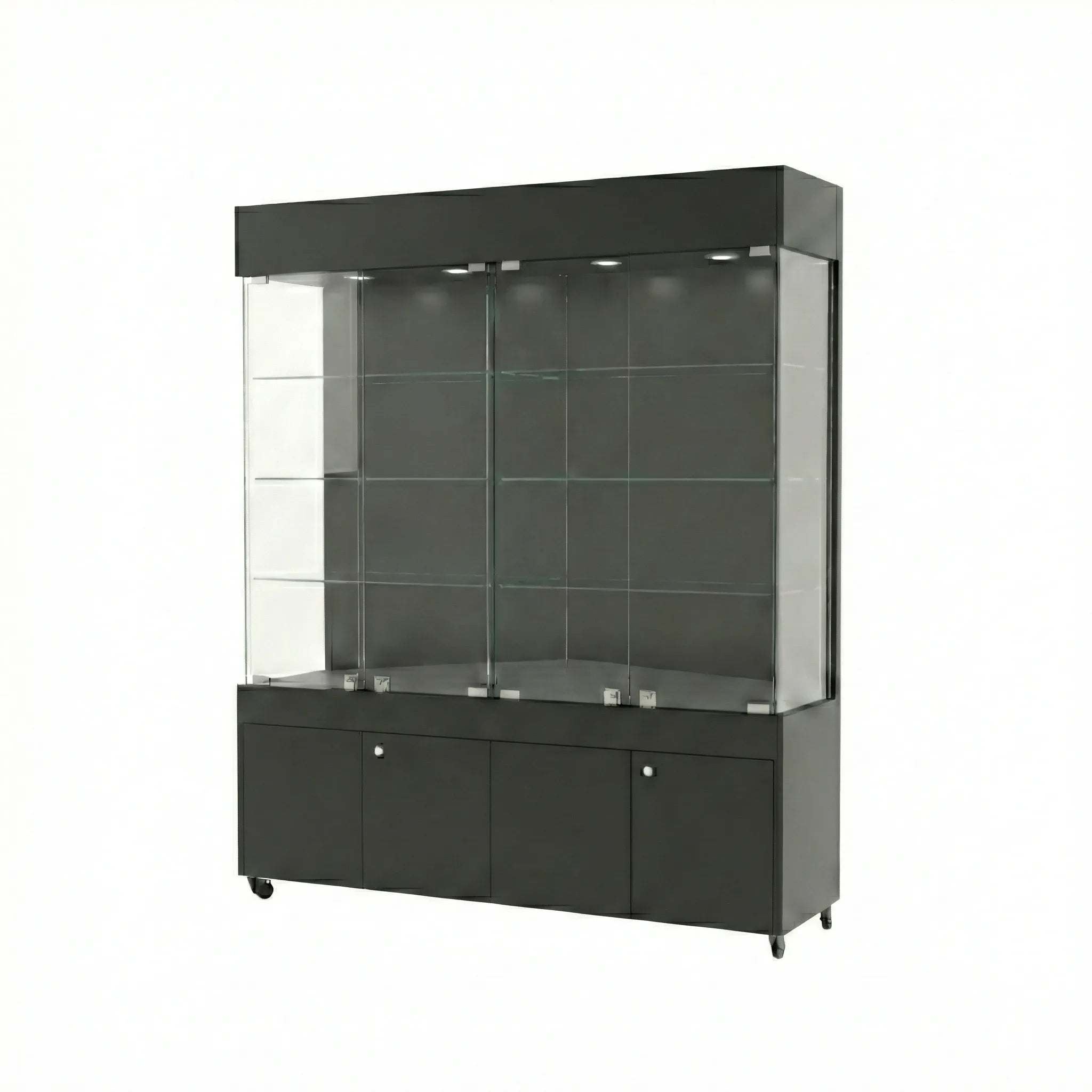 Vitrina Con Repisas Y Bodega Para Exhibición 150x40x196cm