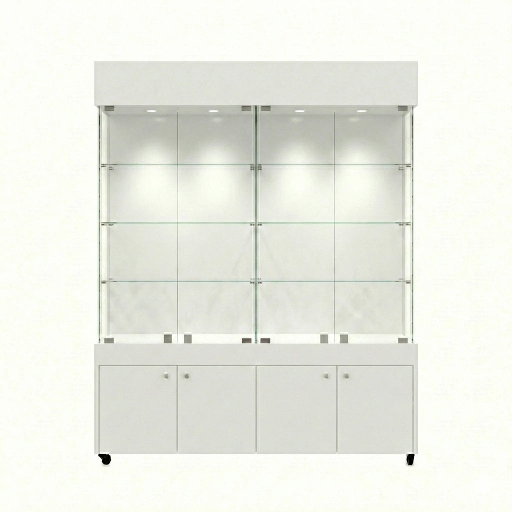 Vitrina Con Repisas Y Bodega Para Exhibición 150x40x196cm
