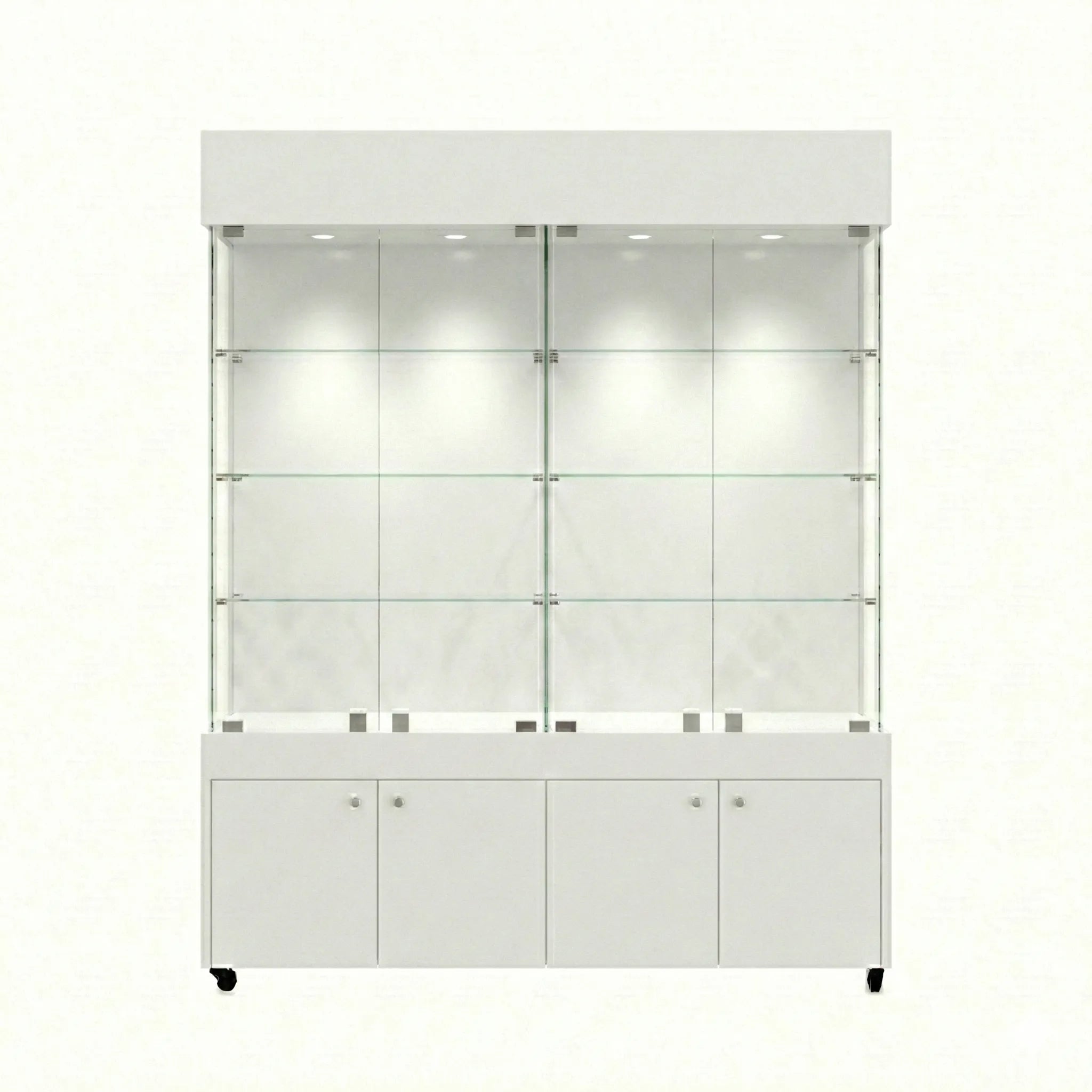 Vitrina Con Repisas Y Bodega Para Exhibición 150x40x196cm