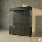 Vitrina Con Repisas Y Bodega Para Exhibición 150x40x196cm