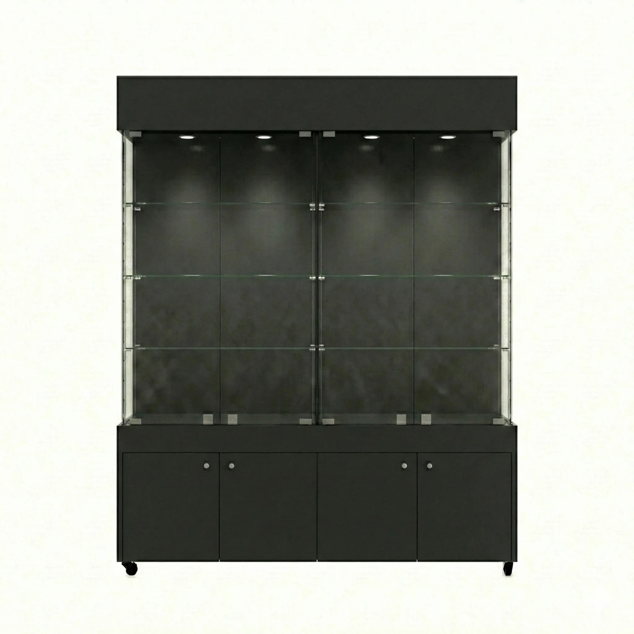 Vitrina Con Repisas Y Bodega Para Exhibición 150x40x196cm