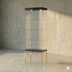 Vitrina Panorámica Para Exhibición Con Base Metal 60x40x180