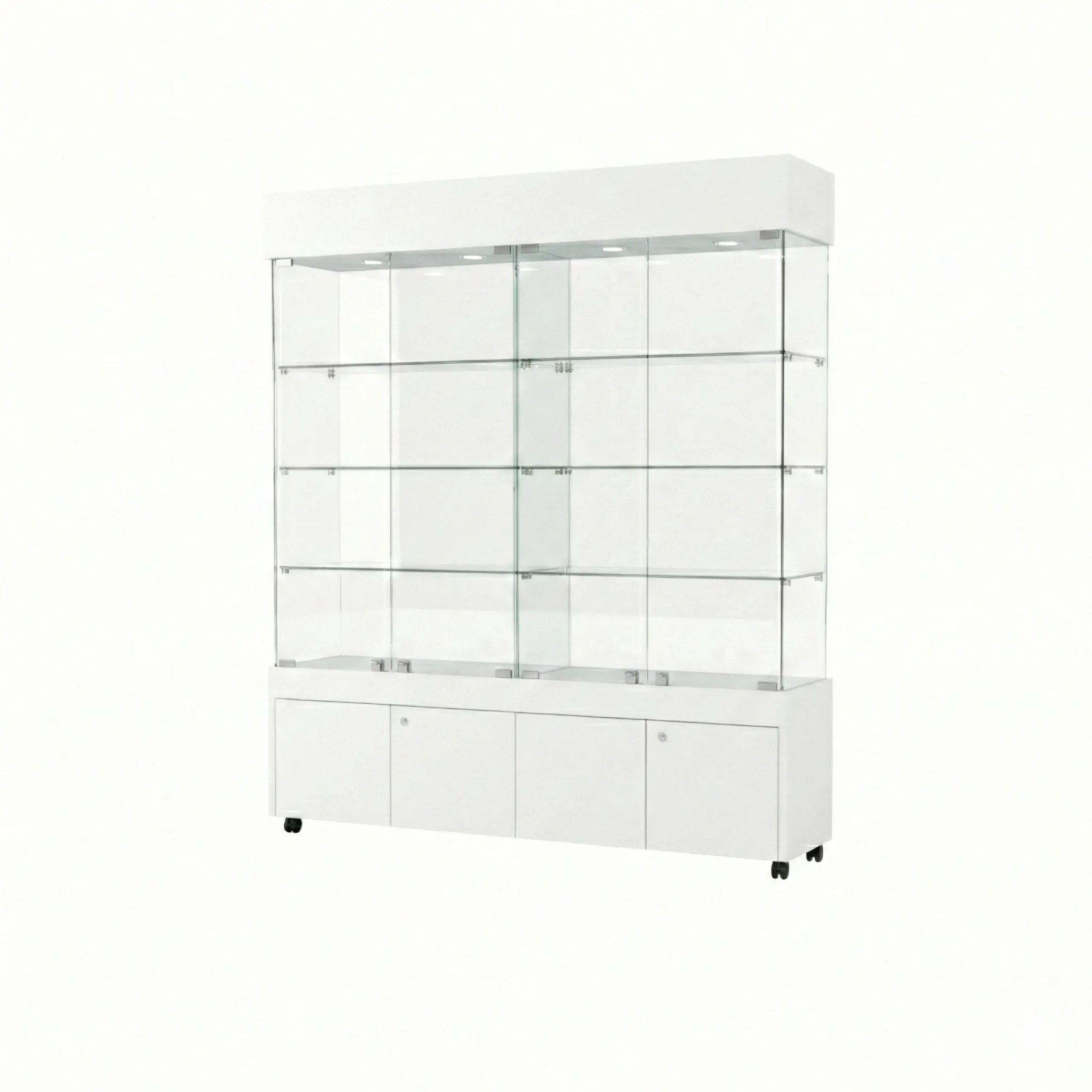 Vitrina Panorámica Para Exhibición Con Bodega 150x40x196cm