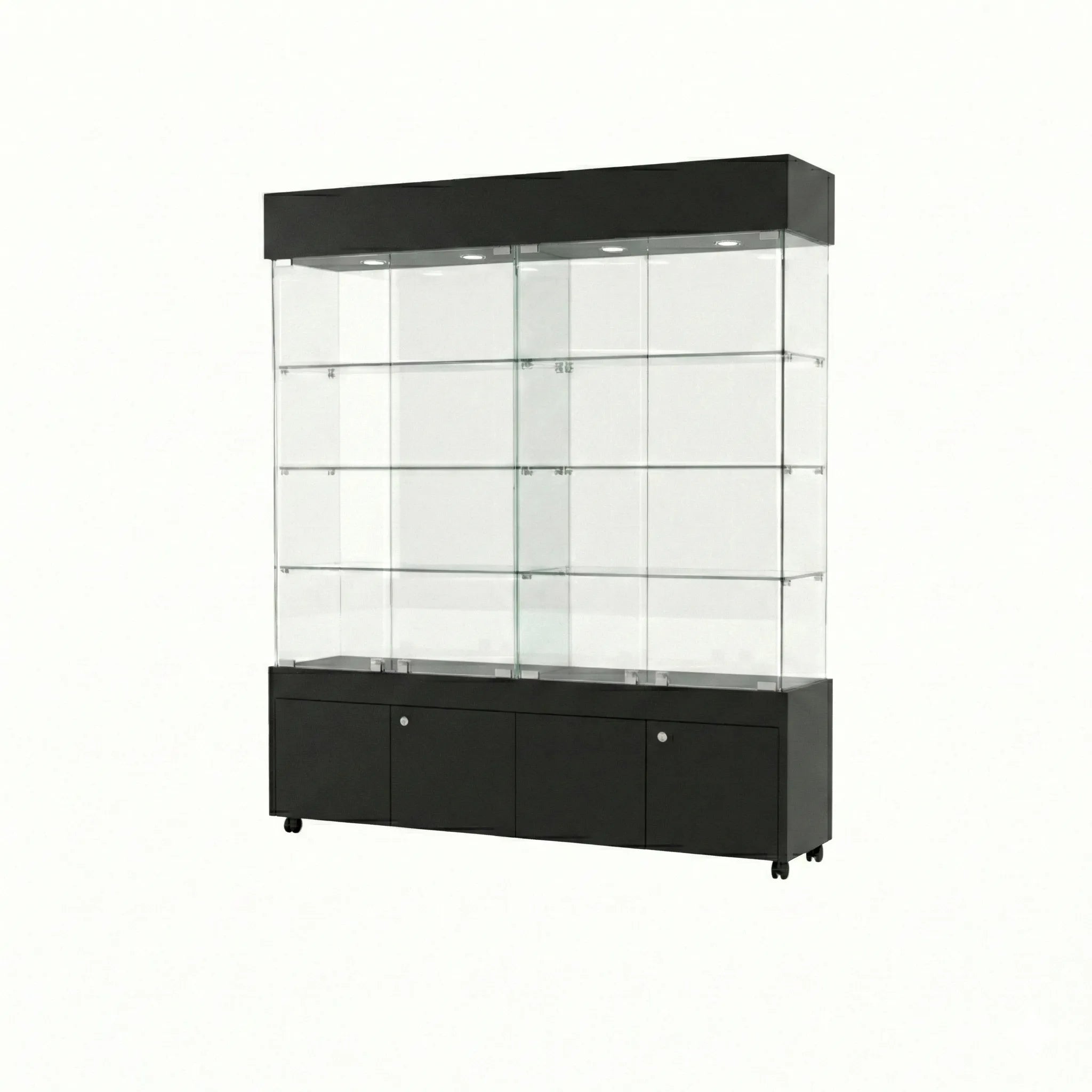 Vitrina Panorámica Para Exhibición Con Bodega 150x40x196cm