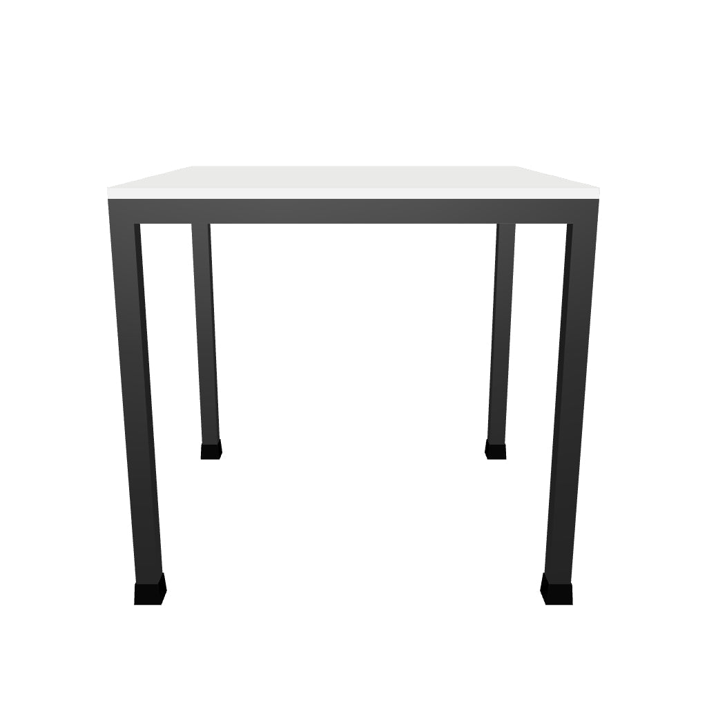 Escritorio Mesa Trabajo Con Base Metálica 80x75x74cm Blanco