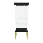 Vitrina Panorámica Para Exhibición Con Base Metal 60x40x180